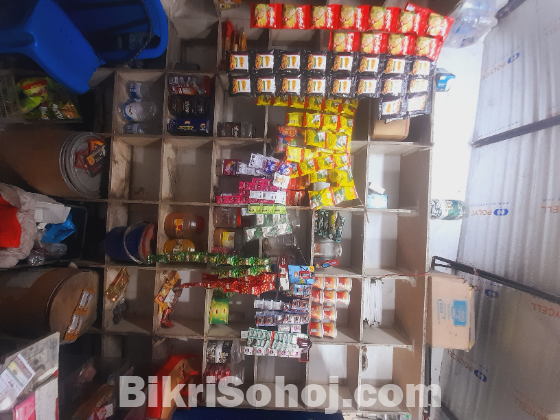 দোকানের মালামাল রাখার খোপ।